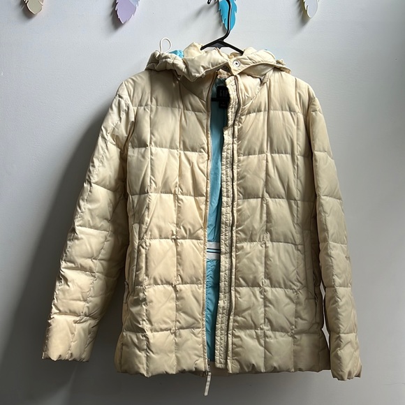 Gap oatmeal/ivory quilted winter jacket size M - Picture 1 of 8